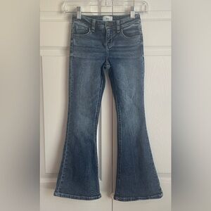 BKE Youth Girl’s Flare Adjustable Waist Blue Jeans Size 7R